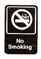 SIGN, NO SMOKING (BLACK, 6X9)