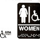 SIGN, RESTROOM(WOMAN WHLCHAIR)