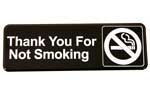 SIGN, NO SMOKING (BLACK, 3X9)