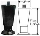 [ "LEG,FLANGED(3/8-16,4,BLK LEG)" ]