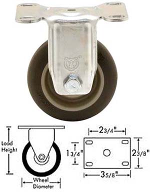 [ CASTER, PLATE(3-1/2,RGD,GRY) - ]