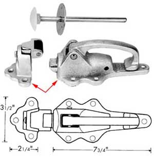 [ LATCH (W/1-3/8 STRIKE) - HWR-0 ]