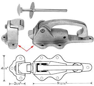 [ LATCH (W/1-5/8 STRIKE) - HWR-0 ]