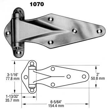[ HINGE (FLUSH, 6L) - HWR-11076  ]