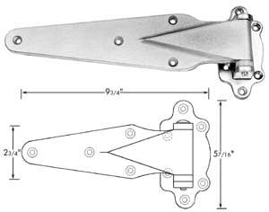 [ HINGE (1-1/8 OFST, 9-3/4L) - H ]