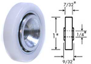 [ ROLLER(1OD,1/4ID,NYLON TIRE) - ]