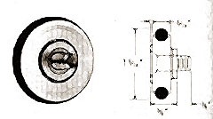 [ ROLLER(W/TIRE,1-5/16OD,1/4-20) ]