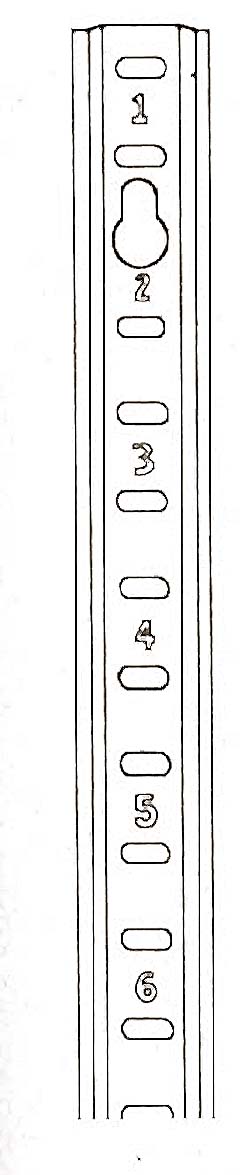 [ PILASTER (ALUM, KEYHOLE, 36) - ]