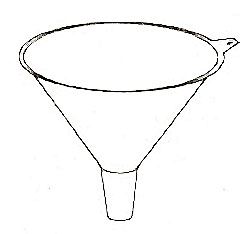 [ FUNNEL (8DIA,3/8OUTLET,PLST) - ]