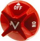 [ KNOB, GAS VALVE (RED,OFF/ON) ]