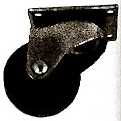 [ CASTER,SWIVEL(3DIA,PLATE MT) - ]