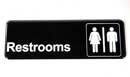 [ SIGN, REST ROOMS (BLACK, 3X9) ]