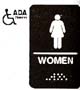 [ SIGN, RESTROOM (WOMAN, 6X9) ]