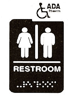 [ SIGN,RESTROOM(MEN/WOMAN, 6X9)  ]