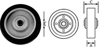 [ WHEEL (5, 5/16ID, GRY) - WHL-0 ]