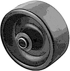 [ WHEEL(3,3/8ID,W/BUSHING,BLK) - ]