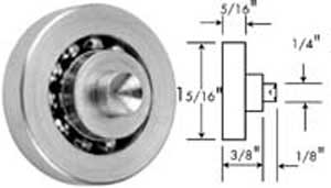 [ ROLLER (1-5/16OD,1/4STUD,ZP) - ]