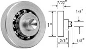 [ ROLLER(1OD,W/STUD,NYLON TIRE)  ]