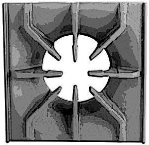 [ GRATE,CAST IRON(11-7/8X11-7/8) ]