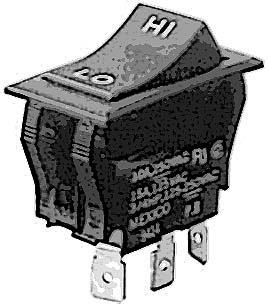 [ SWITCH, ROCKER (SPDT,HI/LOW) - ]