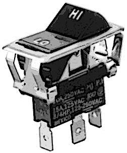 [ SWITCH, ROCKER (SPDT,HI/LOW) - ]
