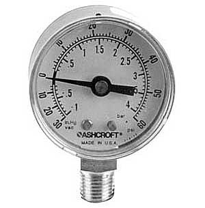 [ GAUGE, PRESSURE (1/4 NPT) - GR ]