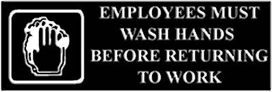 [ SIGN, WASH HANDS (WALNUT,3X8)  ]