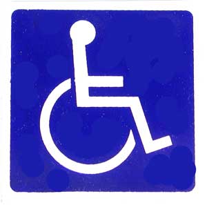 [ SIGN, HANDICAP (BLUE 3X3) - MA ]