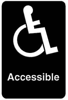 [ SIGN, HANDICAP (BLUE, 6X9) - M ]
