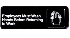 [ SIGN, WASH HANDS (BLACK, 3X9)  ]