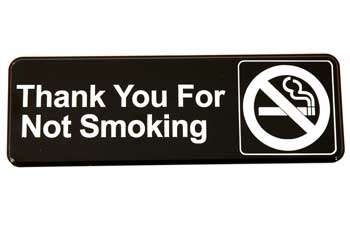 [ SIGN, NO SMOKING (BLACK, 3X9)  ]