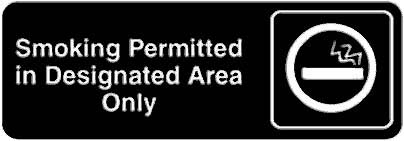 [ SIGN, SMOKING (BLACK 3X9) - MA ]