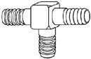 "TEE, HOSE (F/ 3/8ID HOSE,S/S)"