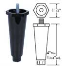 "LEG (1/4-20, 4H, PLST, BLK)"