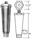 LEG (3/8-16, 4H, ZNC, NP)