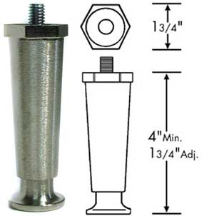 LEG (3/8-16, 4H, ZNC, NP)