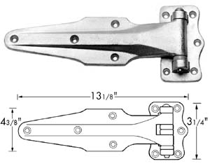 HINGE (1-1/8OFST,13-1/8L,SS)