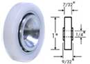 ROLLER(1OD,1/4ID,NYLON TIRE)