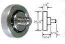 ROLLER(29/32OD,1/4-20THD,SS)