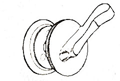 KNOB, SET (STALL DOOR, ADA)