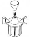 HEAD (6 SECTION, W/KNOB)