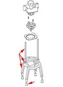 BASE ASSY (W/GUIDE RODS & FT)