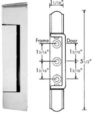 HINGE, EDGEMOUNT (1 OFST, CP)