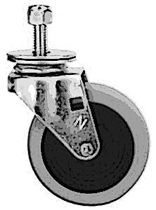 CASTER,SWIVEL(3/8-16THD,GRAY)