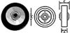 WHEEL (3-1/2, 3/8ID, BLUE)