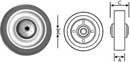 WHEEL(4,5/16ID,PLST HUB,GRY)