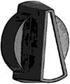 KNOB, CONTROL (1/4ID,W/ARROW)